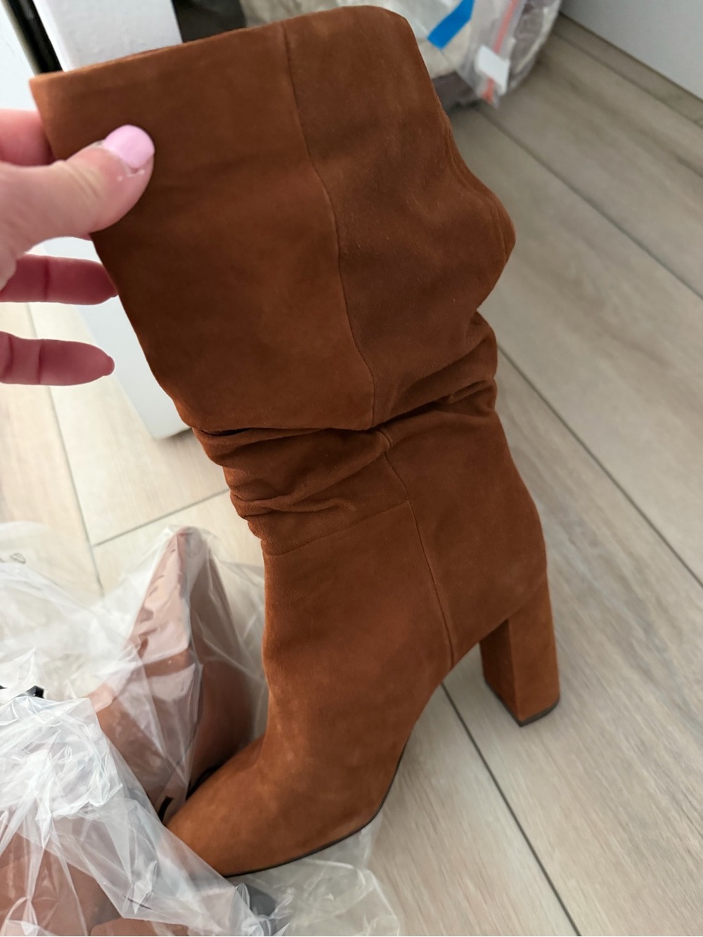 Women's Slouchy Mid-Calf Heel Boot - Camel. Banana Republic. New